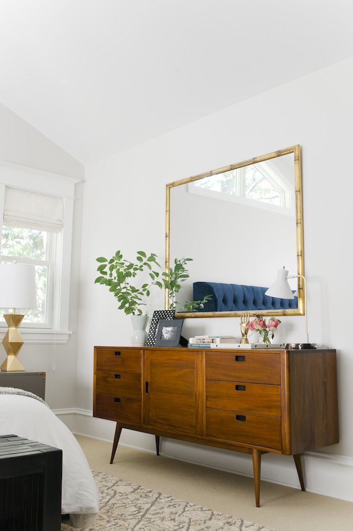 DRESSER SIDEBOARD - Find a nice large credenza with drawers and you can have yourself a gorgeous unique dresser in your bedroom. All you need next is a large mirror to lean on or hang above the cabinet for your morning makeup routine.