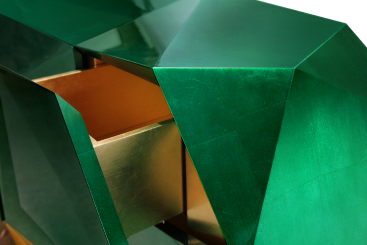 Diamond Emerald Contemporary Cabinet by Boca do Lobo