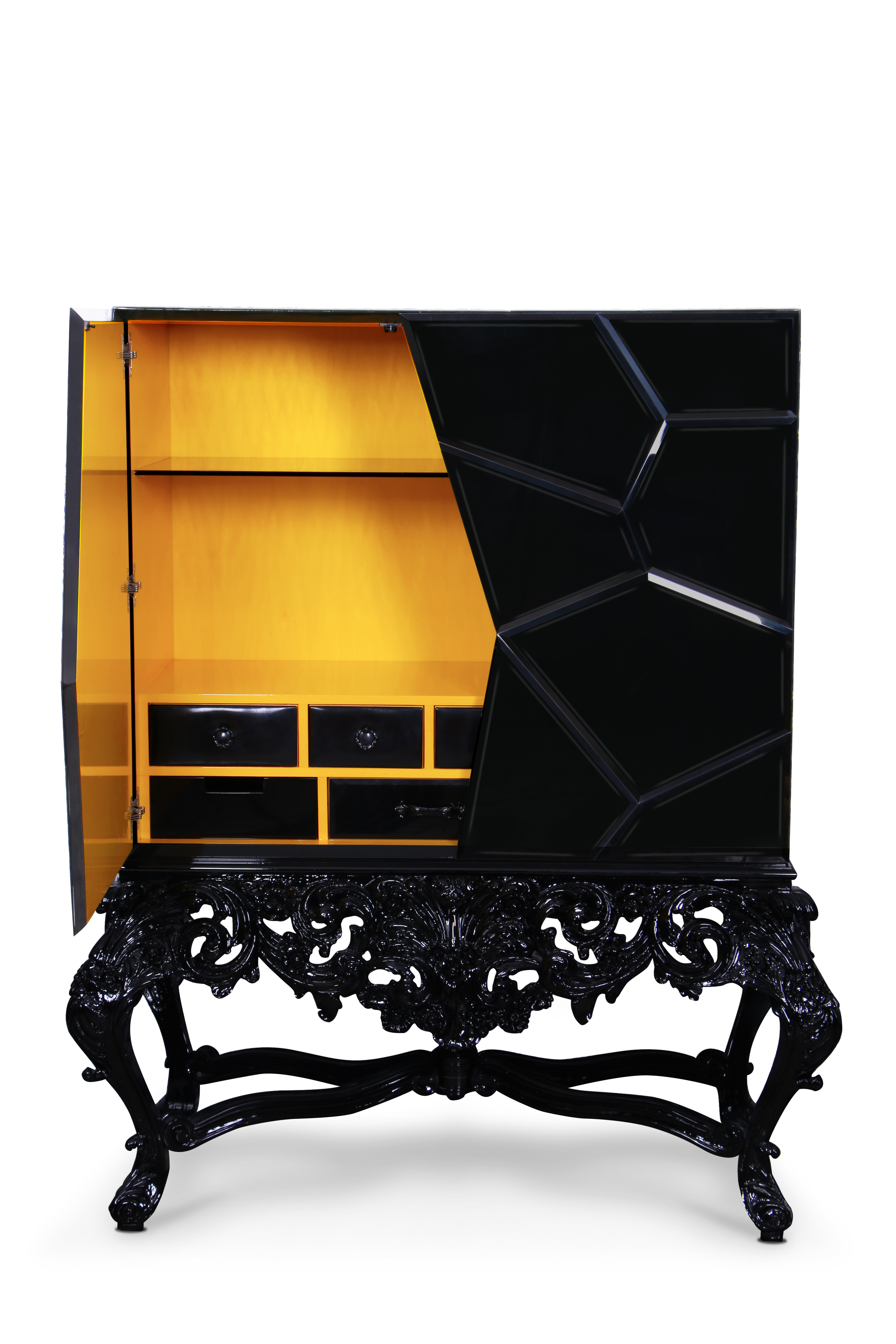 Black Buffets and Cabinets for a Retro Look
