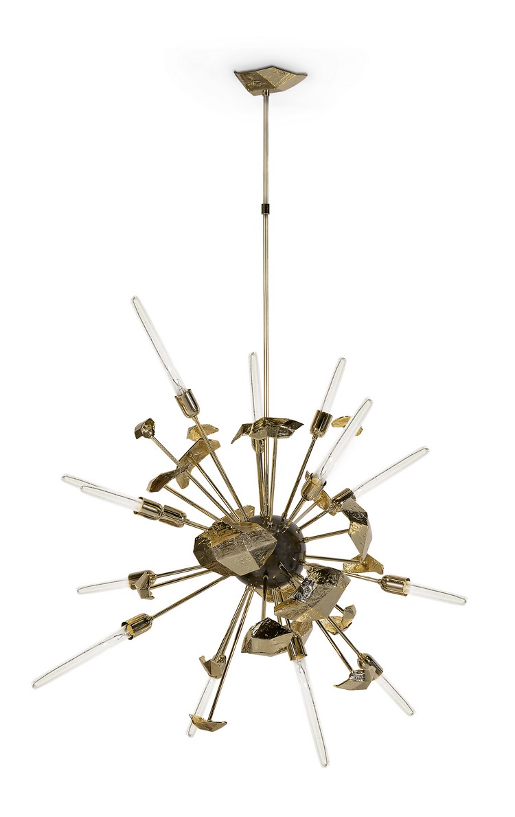 Trendy Duo: Buffets and Chandeliers for a Luxurious Living Room