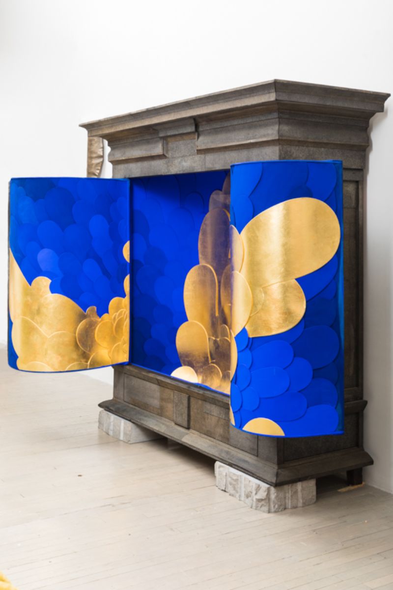 Todd Merrill Studio's 'Blue Tie Roofing' Modern Cabinet