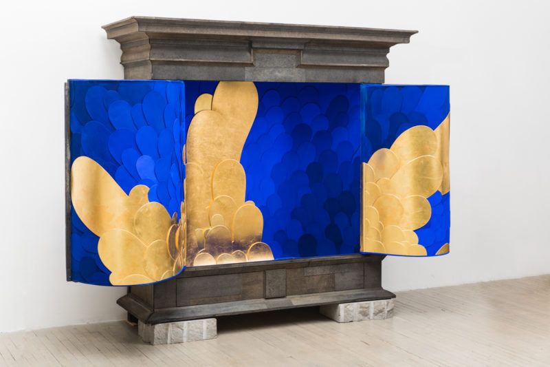 Todd Merrill Studio's 'Blue Tie Roofing' Modern Cabinet