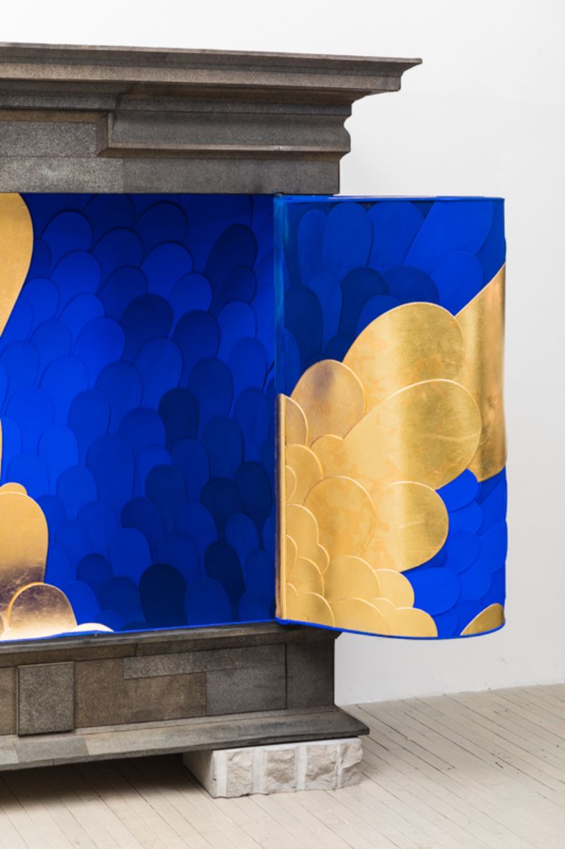 Todd Merrill Studio's 'Blue Tie Roofing' Modern Cabinet